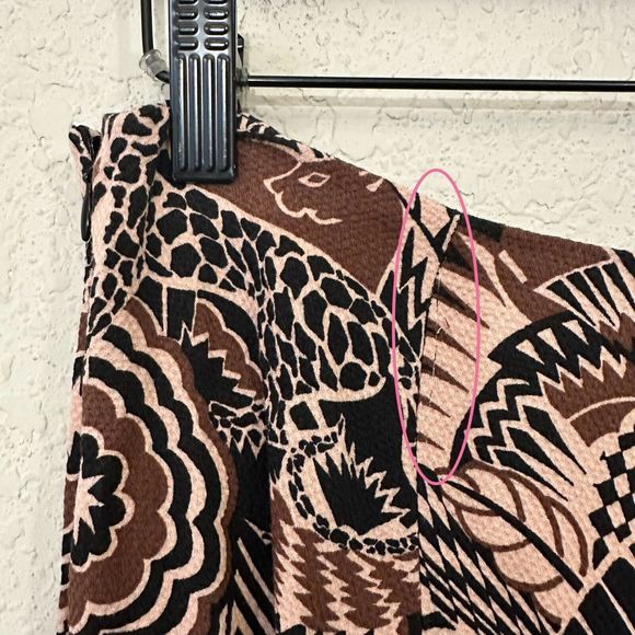 NWOT ANTHROPOLOGIE Printed Drapey Flare / Wide Leg Pants Multicolor - Picture 4 of 15